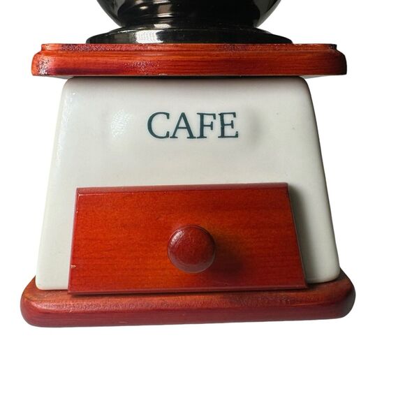 Vintage Cafe Coffee Mill Grinder with Porcelain- Floral- Fast Shipping - Picture 14 of 16